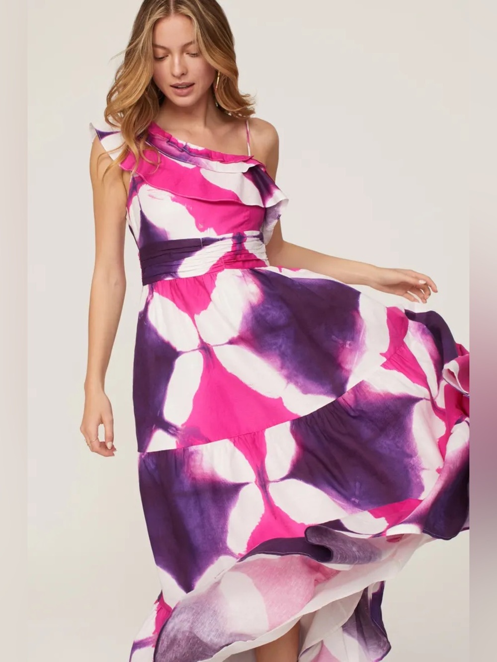 Busayo Tie Dye One Shoulder Dress Size 8 SOLD OUT